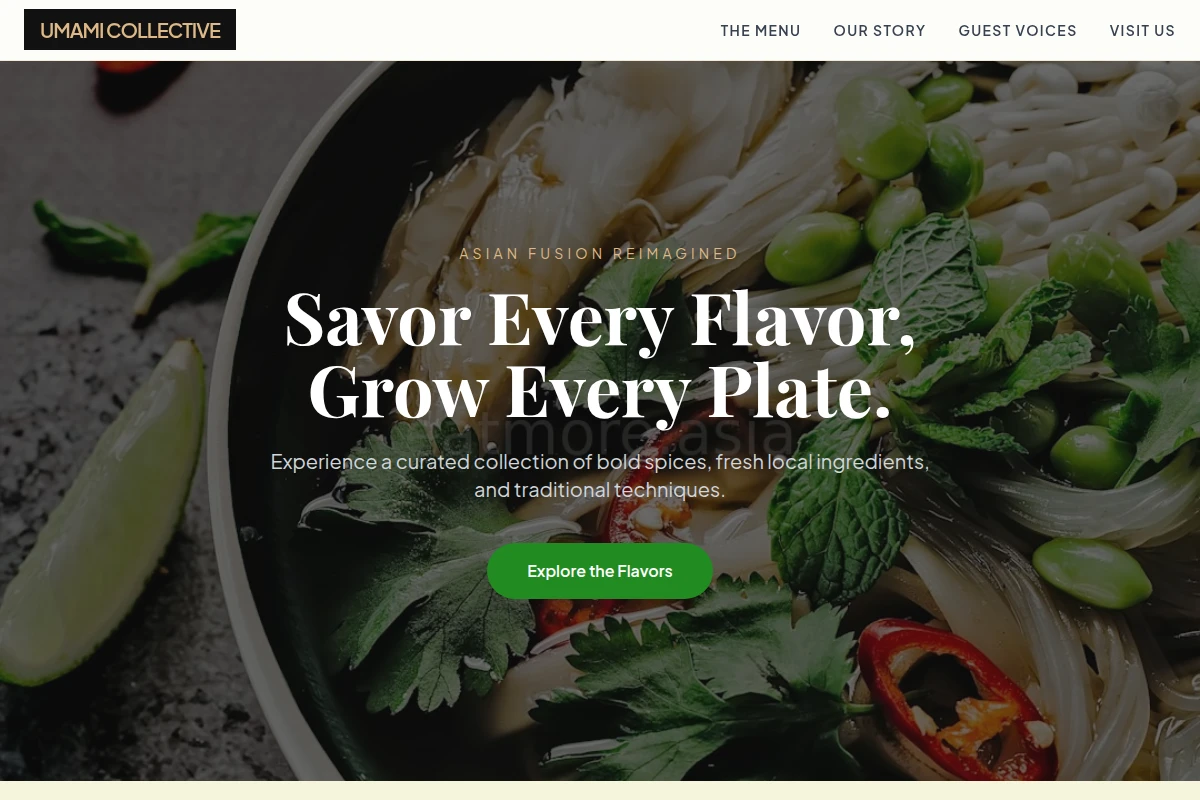 Savory Asian Fusion Food