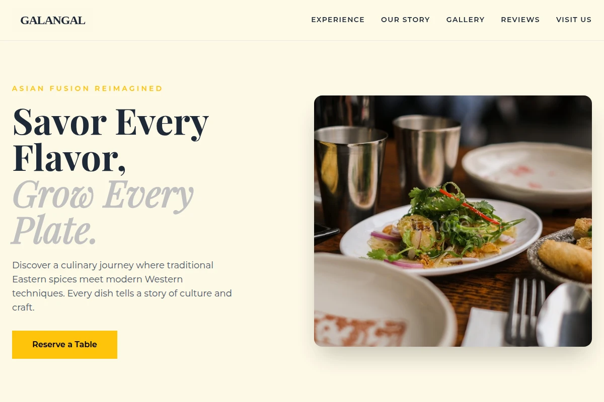 Galangal Asian Fusion Food