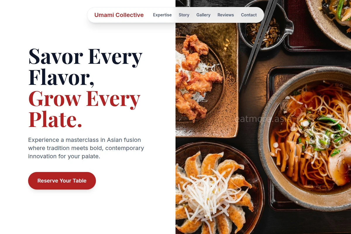 Savory Asian Fusion Food
