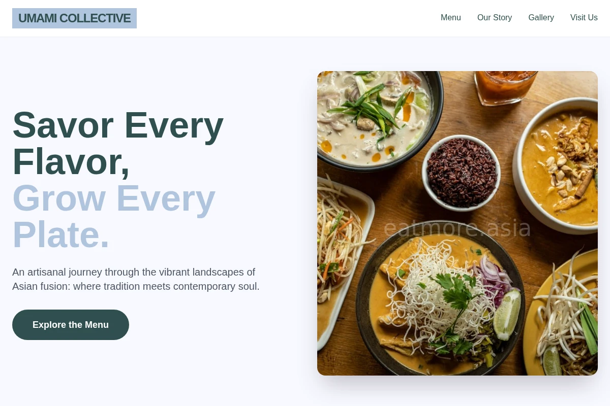 Artisan Asian Fusion Food