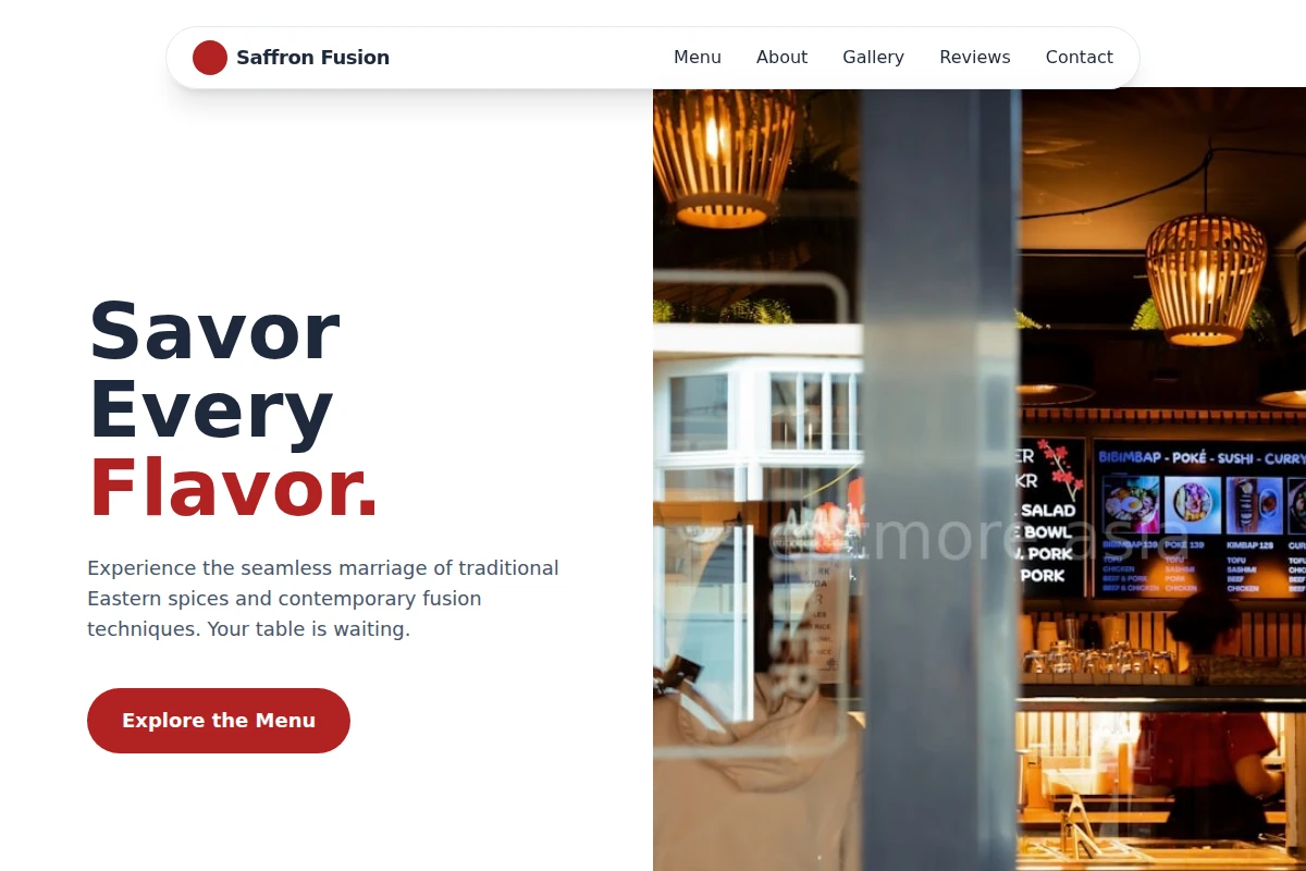 Saffron Asian Fusion Food