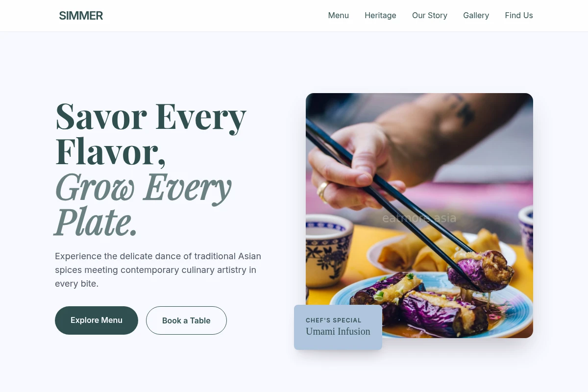 Simmer Asian Fusion Food